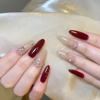ネイル ネイリストゆか💅 長さだし、深爪矯正のネイルデザイン
