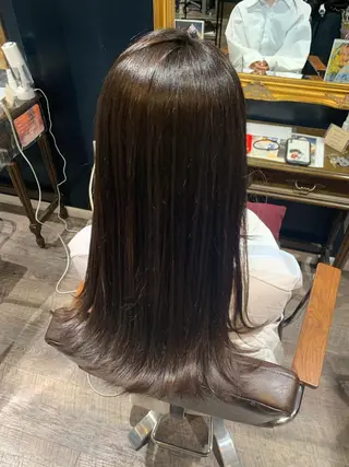 ロング パーマ GO TODAY  SHAIR SALON 梅田NU茶屋町店所属・田中成美/レイヤー カット/透明感カラーのヘアスタイル