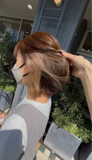 ショート カラー HAIR＆MAKE  EARTH  秋田仁井田店所属・小濱 愛美莉のヘアスタイル