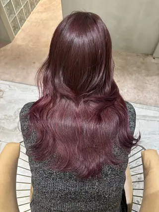 ロング カラー 顔周り\エクステ\ 透明感カラー\まりんのヘアスタイル