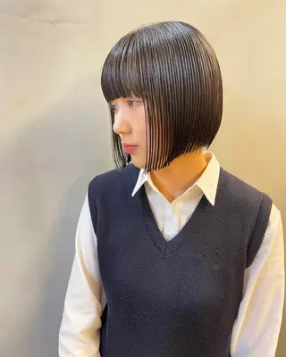 ミディアム カラー パーマ ヘアアレンジ メンズ キッズ ネイル マツエク・マツパ アイブロウ tatsumi/ボブ ウルフ/レイヤーのヘアスタイル