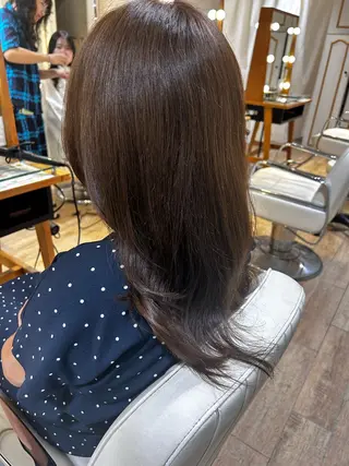 セミロング カラー ハイトーン/カラー/ ヘアセット/松田健佑のヘアスタイル