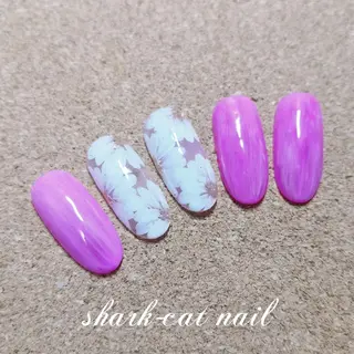 ネイル サメ猫 マーヤのネイルデザイン