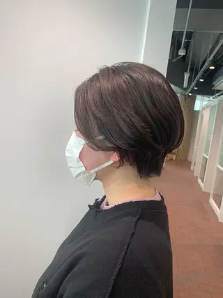 ミディアム カラー GO TODAY SHAiRE SALON 梅田店所属・赤み消しカラー/ボブ チャネリングカットのヘアスタイル