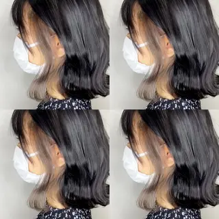 ミディアム 亀川蓮 Agu hairのヘアスタイル