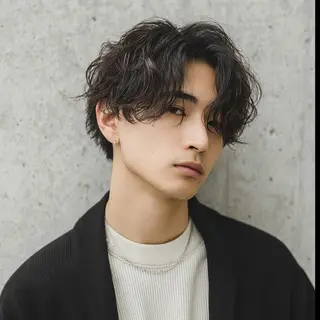 メンズ ブリーチなし透明感 カラー✨横山 佳希のヘアスタイル