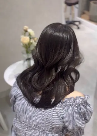 セミロング カラー suzuka/透明感 カラー 美髪縮毛矯正のヘアスタイル