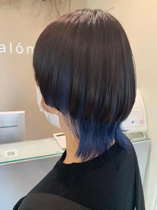 ミディアム カラー ボブ/インナーカラー /眉毛/Miyuのヘアスタイル