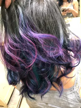 セミロング カラー 舘野 太嘉宏のヘアスタイル