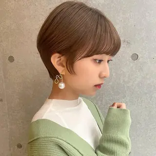 ショート ショート/ボブ/ 白髪ぼかし/しんやのヘアスタイル