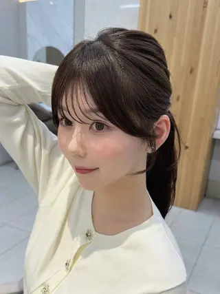 セミロング 顔周り/透明感カラー /韓国ヘア/TAKUのヘアスタイル