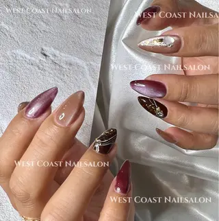 ネイル リボン、ガーリー パーツ放題専門店のネイルデザイン