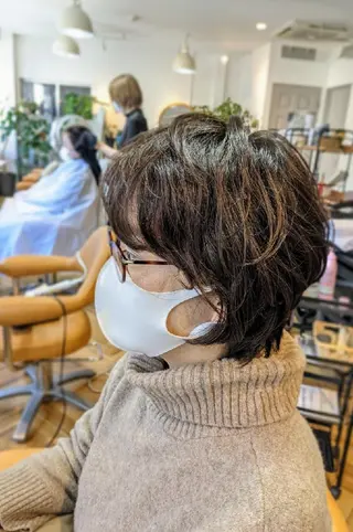 ショート パーマ 中野 雅子のヘアスタイル