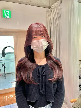 ロング カラー ヘアアレンジ トレンドlayer cut💐mihoのヘアスタイル