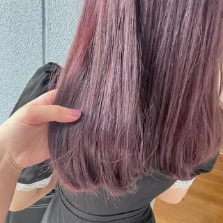 ロング カラー なつき/艶ピンク/ girly hairのヘアスタイル