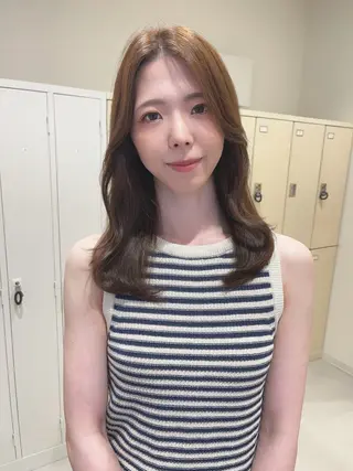 セミロング カラー 透明感カラー🫧🌈 似合わせカット✂︎のヘアスタイル