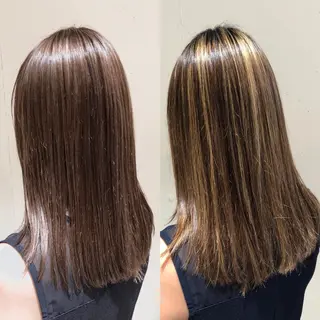 セミロング カラー パーマ ヘアアレンジ 【ツヤ髪美容師】 ツダケイスケのヘアスタイル