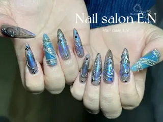 ネイル E.N🦋 長さ出し/持ち込みのネイルデザイン