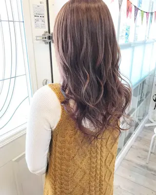 ロング カラー Blink Remit hair明野店所属・秋月 亜耶のヘアスタイル