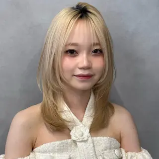 ミディアム カラー ✨当日予約OK✨ボブ /透明感カラー/莉未のヘアスタイル