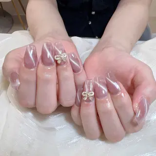 ネイル 🎀nana🫧 ワンホンネイル🎀のネイルデザイン