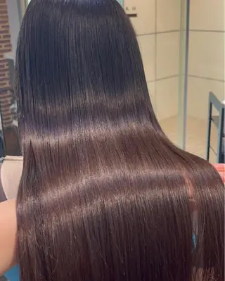 ロング ボブ/暖色カラー コウボヒカルのヘアスタイル