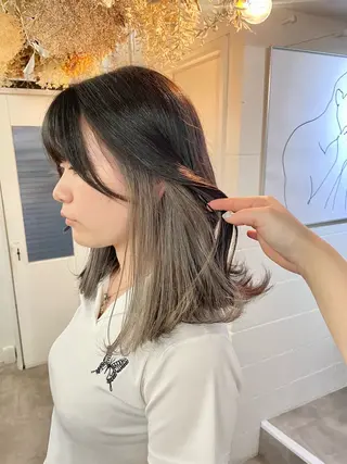 セミロング カラー 🎀 原宿/ブリーチ 🎀 ♡Reina♡のヘアスタイル