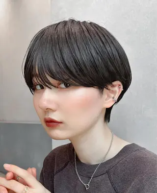 ショート カラー ren ボブロブ/ミディアムのヘアスタイル