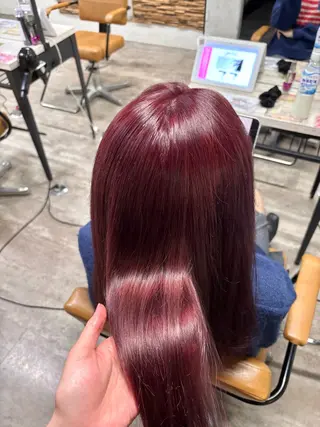 ロング カラー 🍑メンズカット 透明感カラーもえ🍑のヘアスタイル