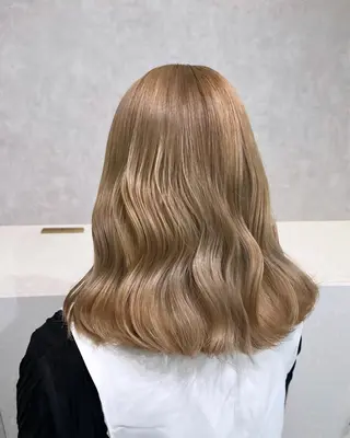 セミロング カラー 韓国ヘア🇰🇷透明 感カラー/yui💞のヘアスタイル