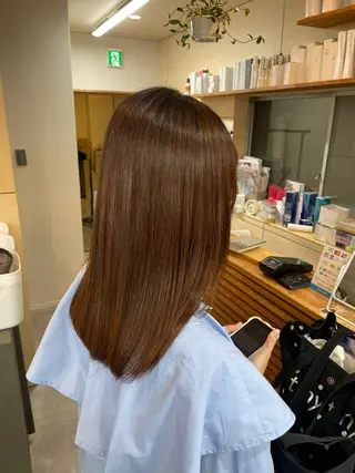 セミロング アライ レンカのヘアスタイル