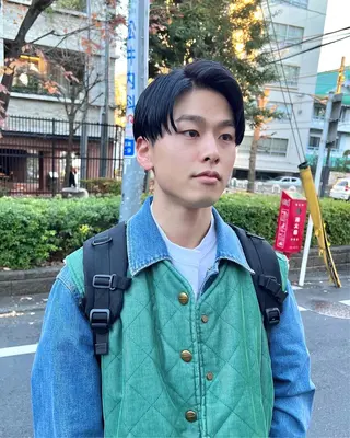 ミディアム メンズ 木村陸弥 似合わせ 透明感カラー🌿のヘアスタイル