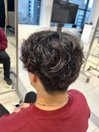 パーマ メンズ lico×little大通所属・あみ 🐷のヘアスタイル