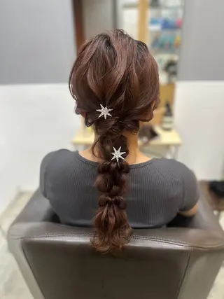 ミディアム miloc MOMOKAのヘアスタイル