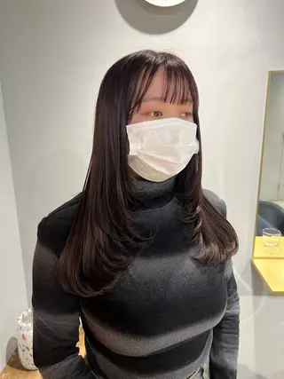 ロング カラー akane/ベージュ /オリーブ/ブラウンのヘアスタイル