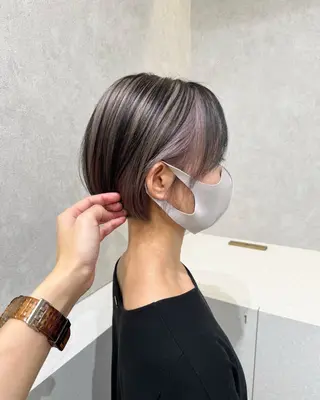 ショート カラー 韓国ヘア🇰🇷透明 感カラー/yui💞のヘアスタイル