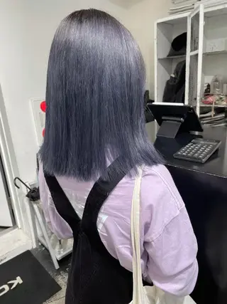 ミディアム カラー ヘアアレンジ 艶ハイトーン/ヘア アレンジAYAKAのヘアスタイル