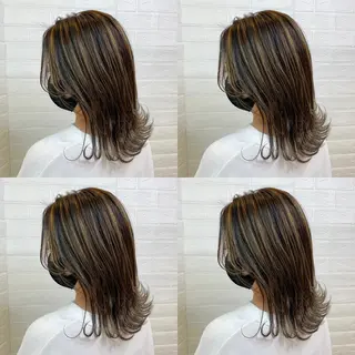 ミディアム 齋藤 らいのヘアスタイル