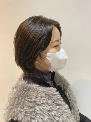 ショート カラー 大人かわいい×艶髪 🤍塩川のヘアスタイル