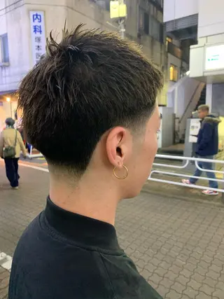 ショート メンズ million bucks barber shop 神田店所属・Mr.Ken /ショートパーマのヘアスタイル