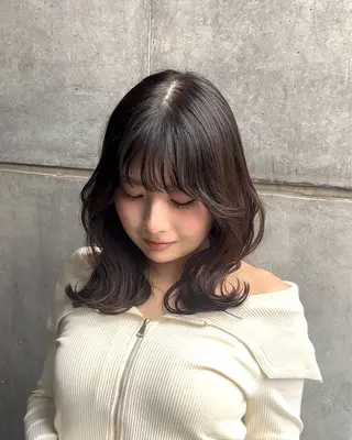 ミディアム 💎レイヤー×顔周り カット💎杉原のヘアスタイル