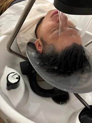 RYU/メンズ /センターパートのヘアスタイル