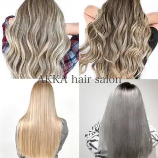 ロング ネイル カラー パーマ ヘアアレンジ マツエク・マツパ メンズ キッズ 🌟ブリーチ特化型 ハイトーンカラー🌟のヘアスタイル