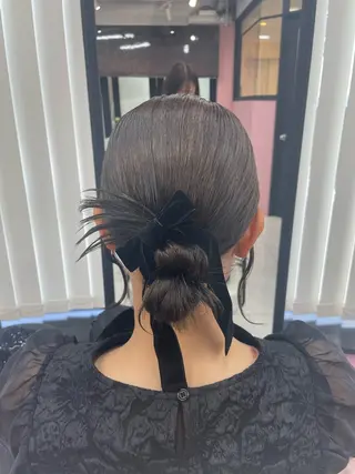 ヘアアレンジ hiyori /透明 感ピンク/ラベンダーのマツエク・マツパデザイン