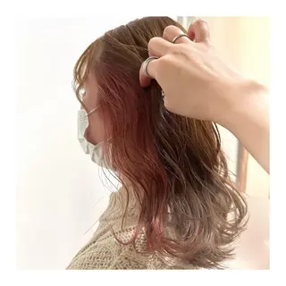 ミディアム カラー あべ ゆうかのヘアスタイル