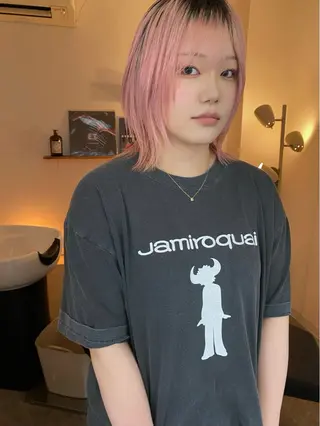 ミディアム カラー 森貴裕/ベージュ/ パーマ/オリーブのヘアスタイル