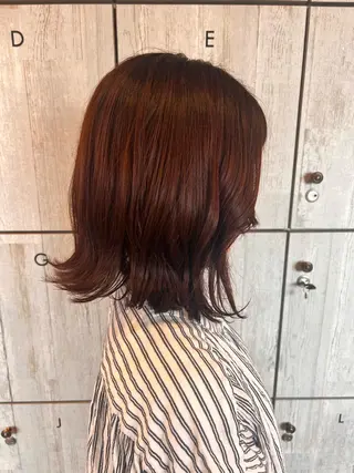 ミディアム カラー れいな🌼 ボブ･艶カラー🌼のヘアスタイル