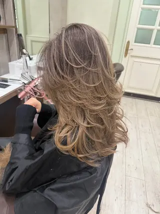 セミロング nico所属・KANNA🩵 nico 東心斎橋のヘアスタイル