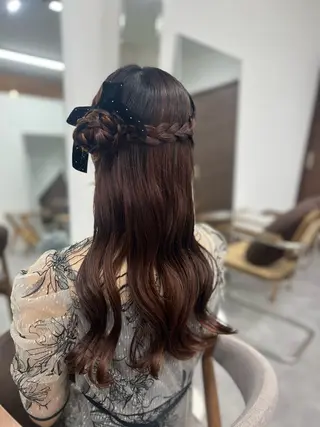 ヘアアレンジ ‎🫧透明感カラー/ 金沢駅 yui 🎀のヘアスタイル