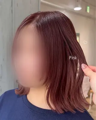 セミロング ピンク・ラベンダー/ レイヤー/NANAのヘアスタイル